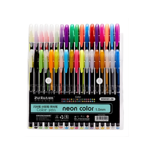 Pack 36 Lápices Tinta Gel Colores Neón 1.0mm