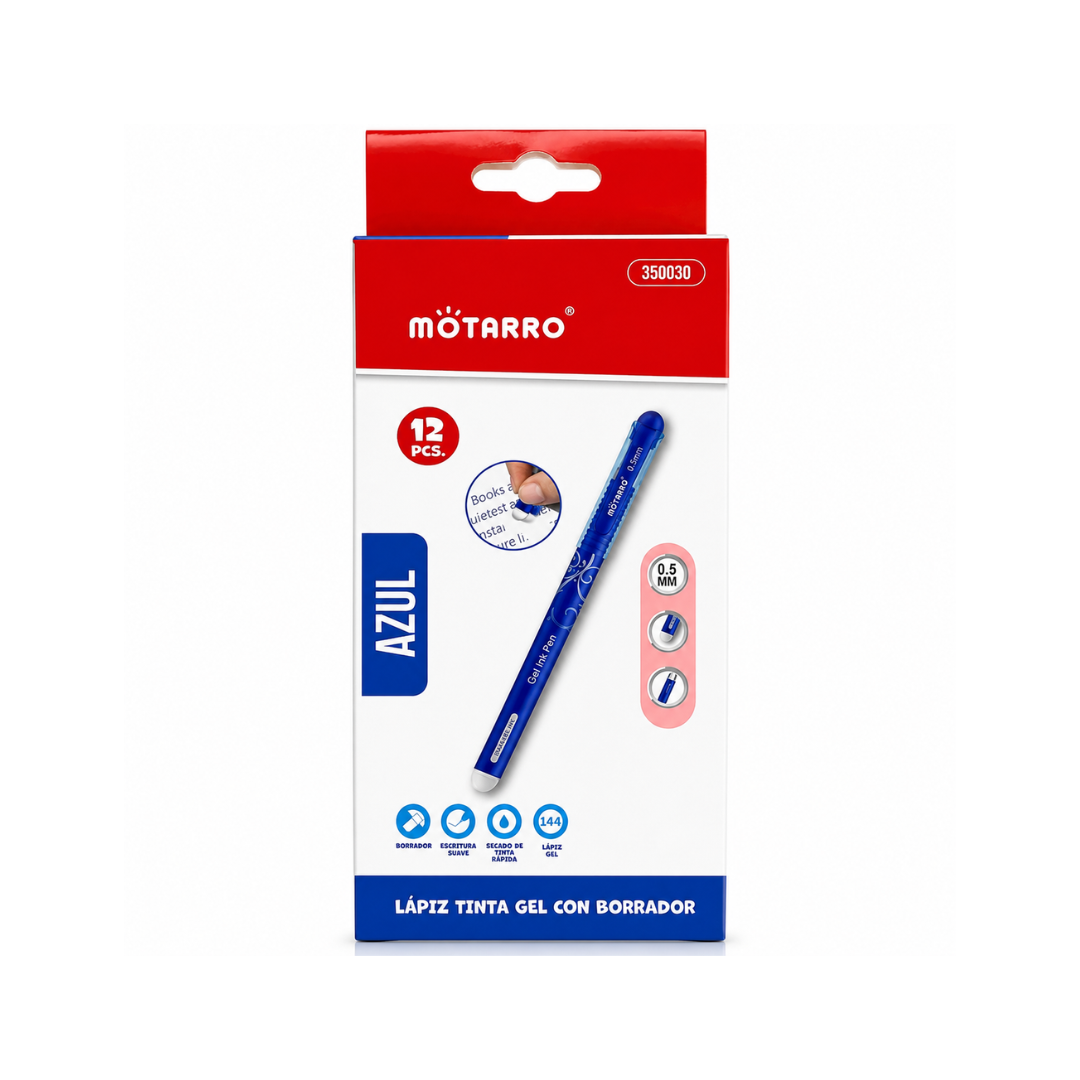 Caja 12 Lápices Tinta Gel 100% Borrable Cuaderno Inteligente