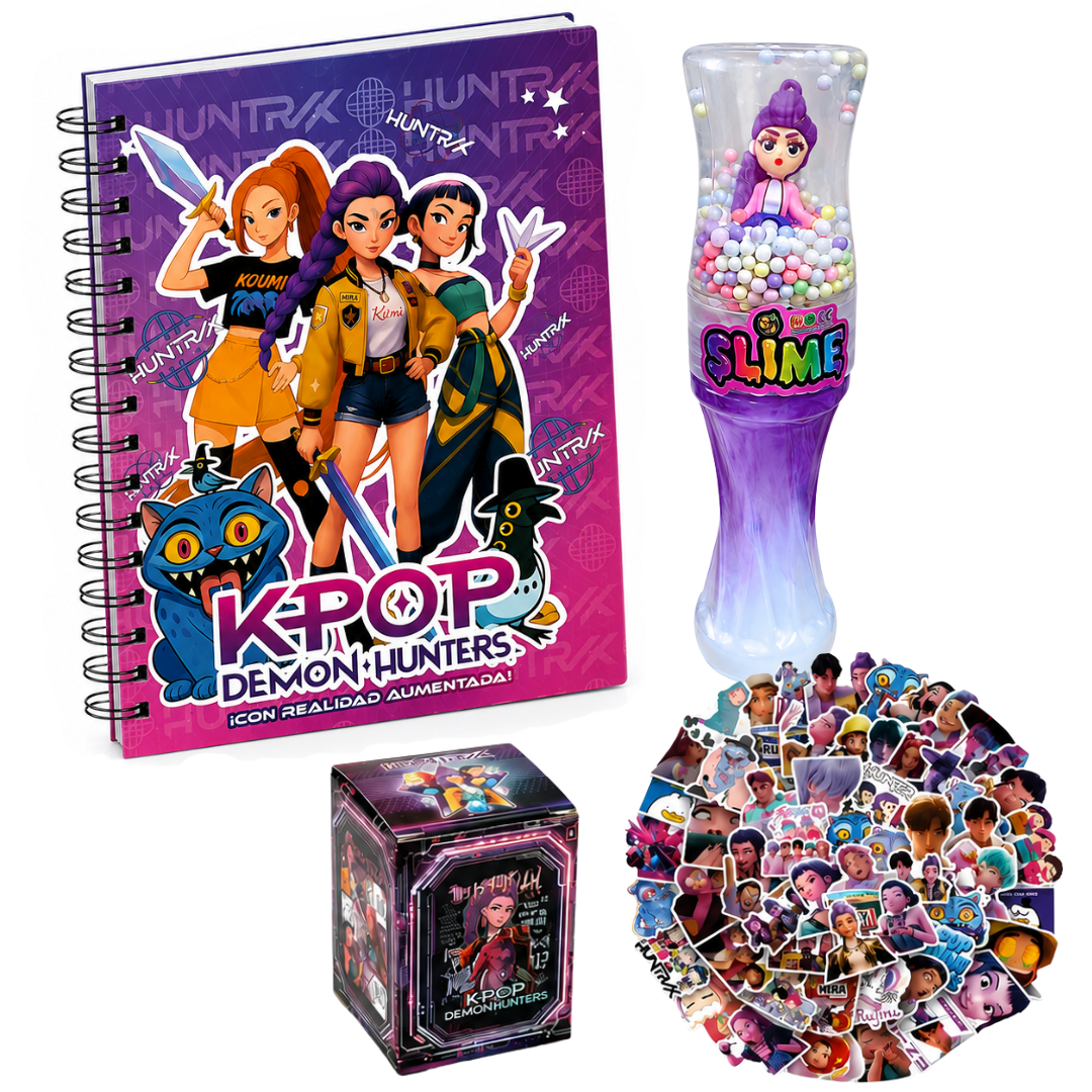 Box Regalo Papelería Huntrix De Las Guerreras Del Kpop Rumi