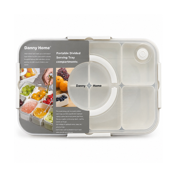 Contenedor Bandeja Divisora De Aperitivos Para Viajes