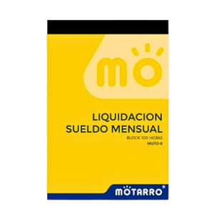 Talonario Liquidación De Sueldo Registro Mensual