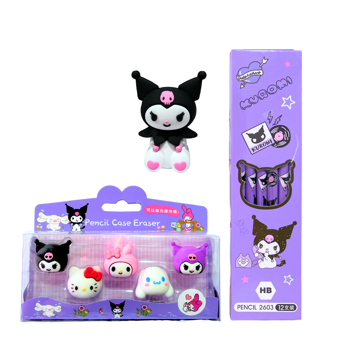 Kit Escolar De Regalo Kawaii Kuromi