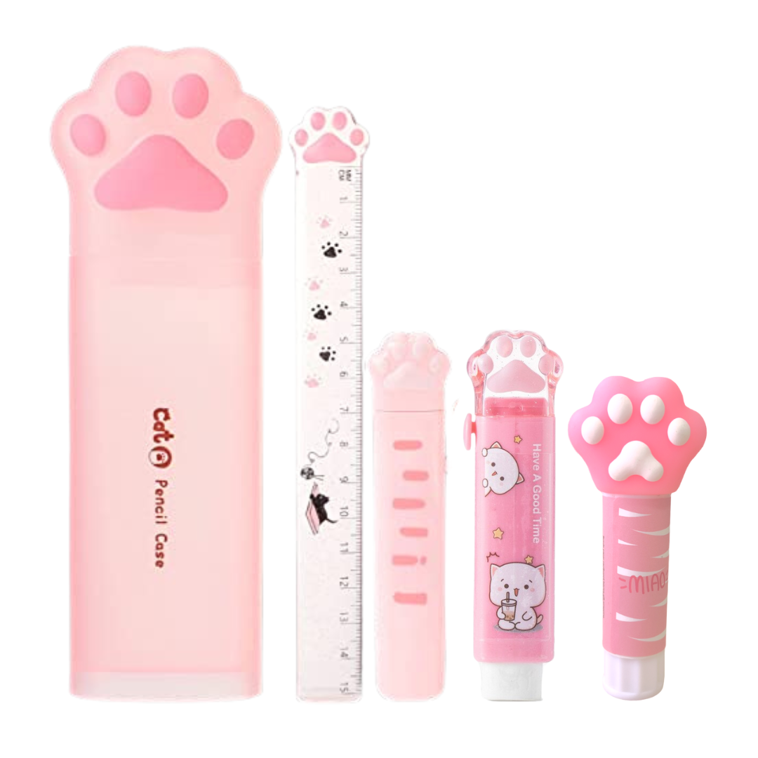 Kit Escolar Kawaii Garrita de Gato