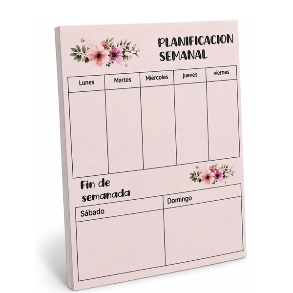 Planificador Semanal De 52 Hojas