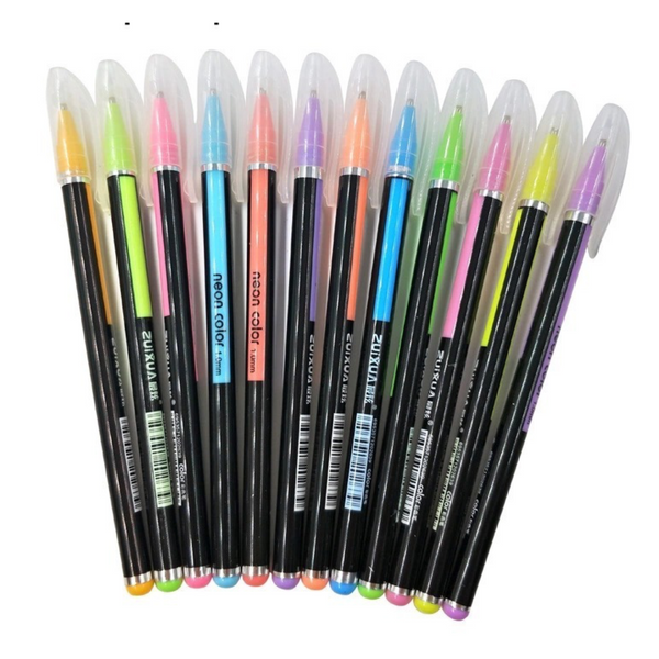 Cuaderno Hojas Negras + 12 Lápices Pasteles Y 12 Metalizados