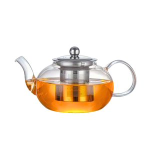 Tetera Borosilicato de Vidrio Transparente Con Infusor 800 ml