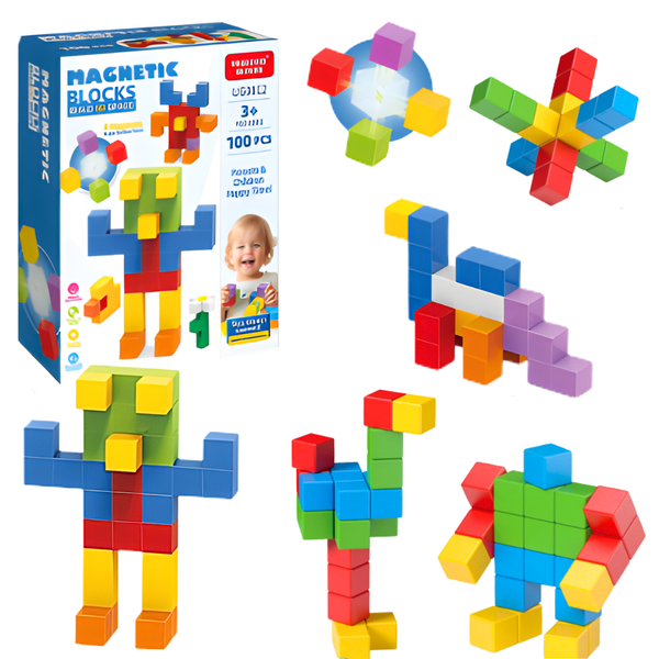 Bloques De Construcción 3d Magnéticos Didáctica Para Niños