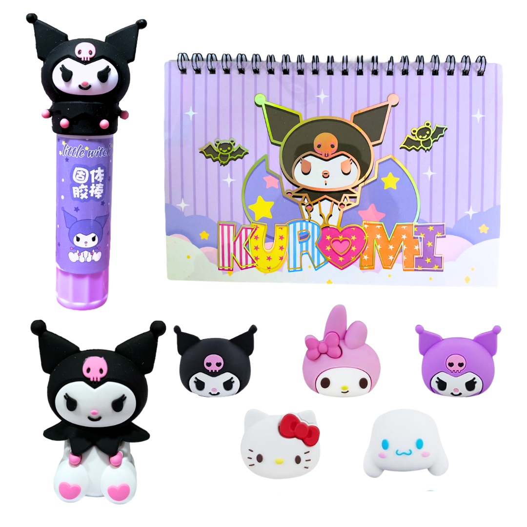 Kit Escolar De Regalo Kawaii Kuromi