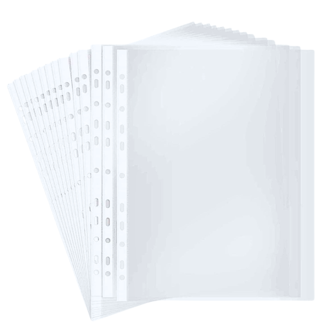 Fundas Plásticas Transparentes Tamaño Carta Pack De 100
