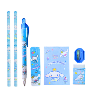 Kit Escolar Papelería Kawaii Kuromi , My Melody Y Cinnamon