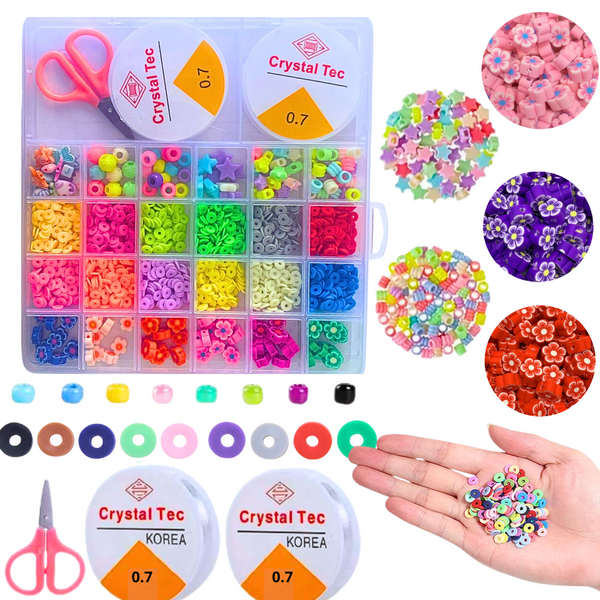 Kit De Pulseras Y Collares Grande Set Manualidades Para Niña