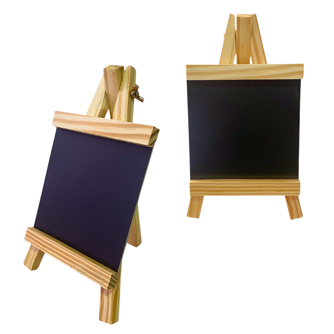 Mini Pizarras De Madera Con Base Para Decoración Pack 2