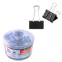 Sujetapapeles Metálicos Binder Clips Color Negro Pack 24