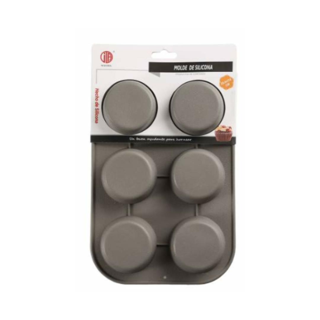 Molde De Silicona Para 6 Cupcakes Y Muffins Antiadherente