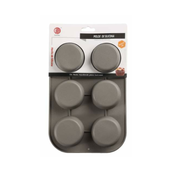 Molde De Silicona Para 6 Cupcakes Y Muffins Antiadherente