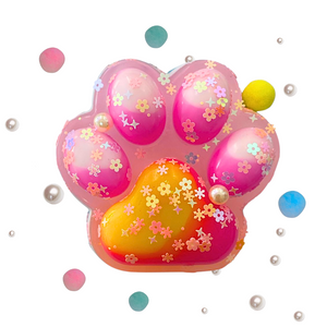 Squishy Patita De Gato Grande Pegajosa Con Luz Led