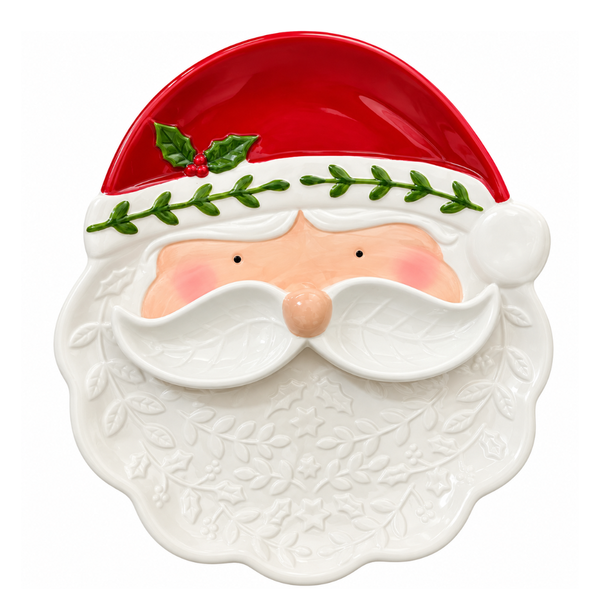 Bandeja Navideña Viejo Pascuero 28x29 Cm Para Aperitivos