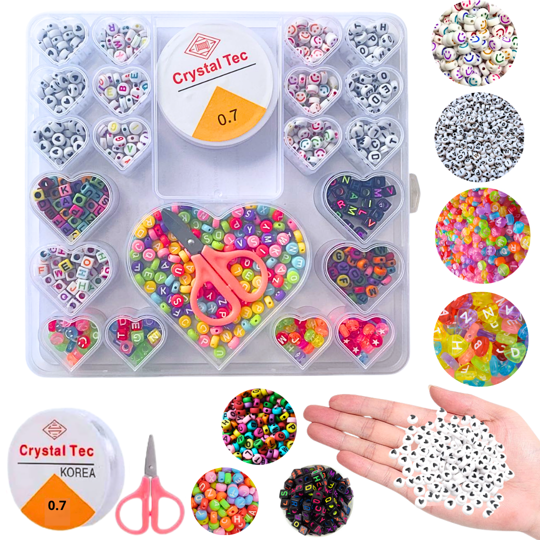 Kit De Pulseras Y Collares Medium Set Manualidades Para Niña