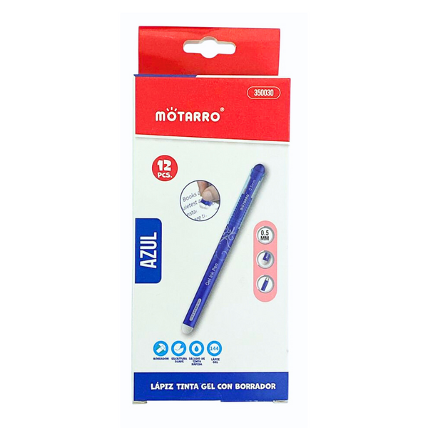 Caja 12 Lápices Tinta Gel 100% Borrable Cuaderno Inteligente
