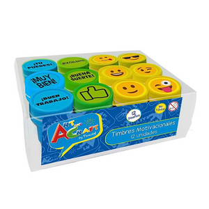 Set Timbres Sellos Infantiles Caritas Motivación