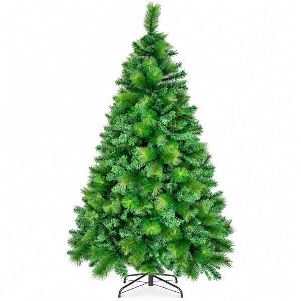 Árbol De Navidad Artificial 210Cm Frondoso Verde 2 Ramas