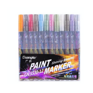 Set De 12 Rotuladores Acrílicos Metalizados