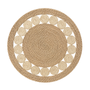 Alfombra De Yute Redonda 100 Cm Fibra Natural