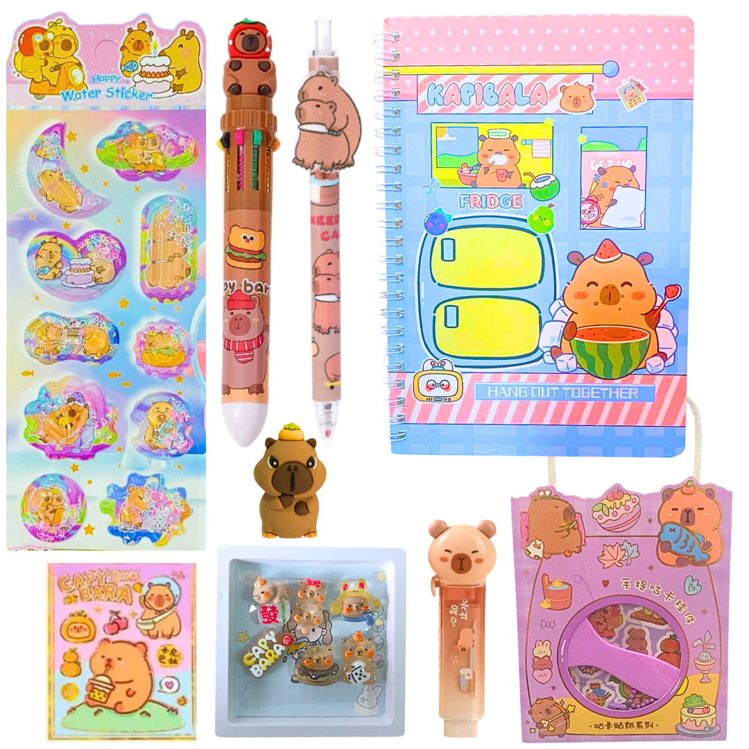 Papelería Capibara Kawaii Box De Regalo Capybara Tamaño L
