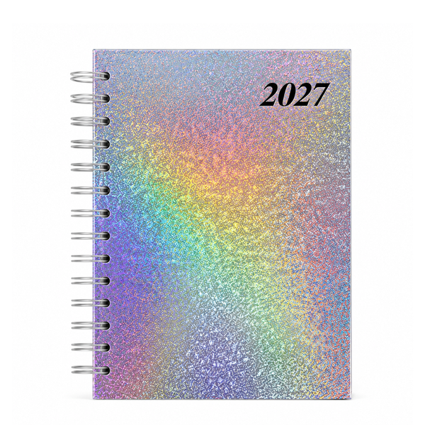 Agenda 2027 A5 Anillada Tapa Dura Planner Con Elástico