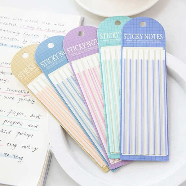 Pack 4 Notas Adhesivas Strips Destacadores De Texto