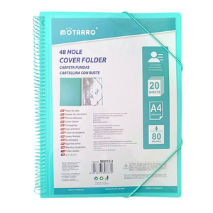 Carpeta Archivadora Anillada A4 Con 20 Fundas Transparentes