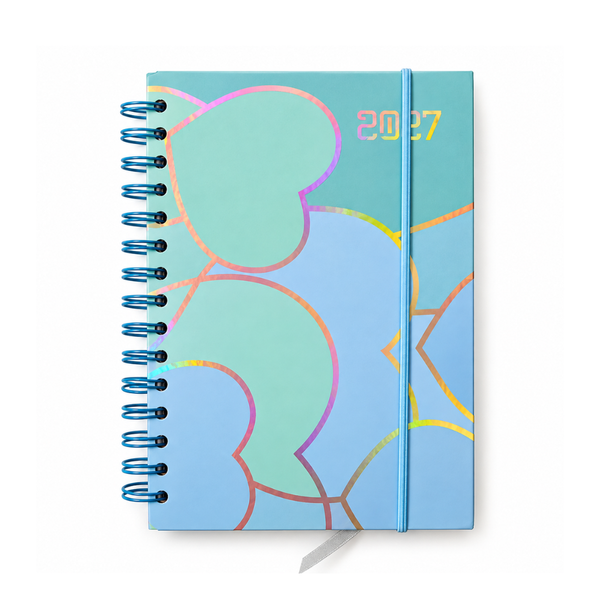 Agenda 2027 A5 Anillada Tapa Dura Planificador Diario Kawaii