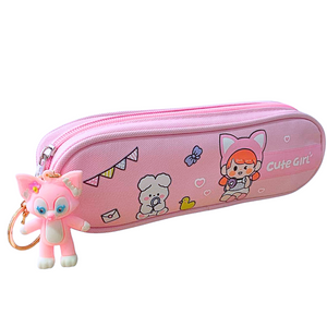 Estuche Kawaii Con llavero De Gatito