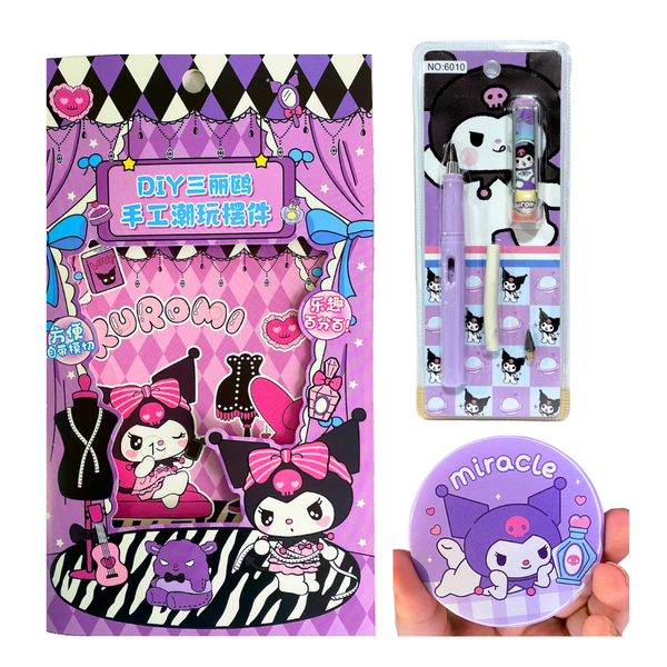 Kit de Papelería con Stickers 3D Kawaii