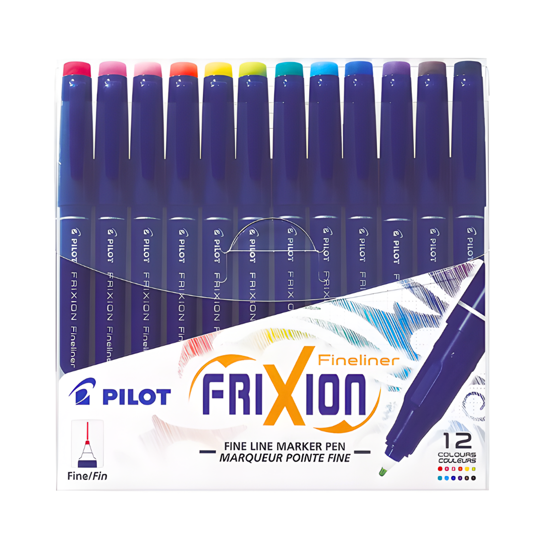 Set 12 Marcadores Pilot Frixion Fineliner Borrables 1.3 Mm