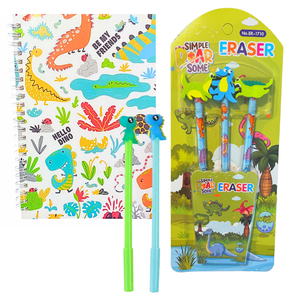 Set De Papelería Kawaii Tierna Dinosaurio