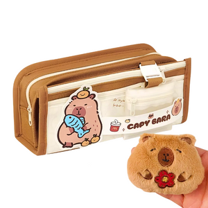 Estuche Grande Capibara Diseño Kawaii Multifuncional