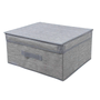 Caja Organizadora De Tela Con Tapa Para Ropa 30x28x15 Cm