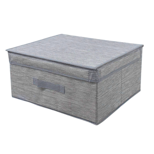 Caja Organizadora De Tela Con Tapa Para Ropa 30x28x15 Cm