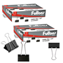 Sujetapapeles Metálicos Binder Clips Color Negro Pack 24