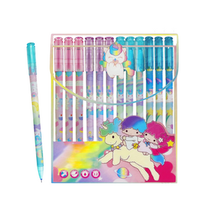 Caja 12 Lápices Kawaii Tinta Gel Borrable
