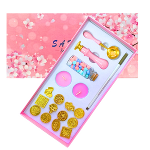 Kit Sello Para Lacre Cera Timbre Cartas Regalo Vintage