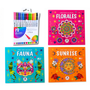 Set 3 Libros De Mándalas + 12 Plumones Doble Punta