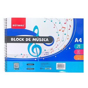 Block De Música A4 Croquera Con Pentagrama Para Composición