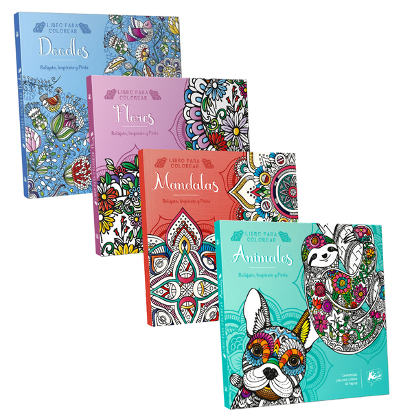 Set de 4 Libros Mandalas para Colorear