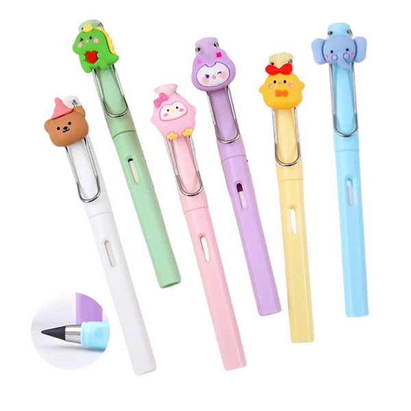 Set De 6 Lápices Infinito Para Niños Lapiz Eterno Kawaii