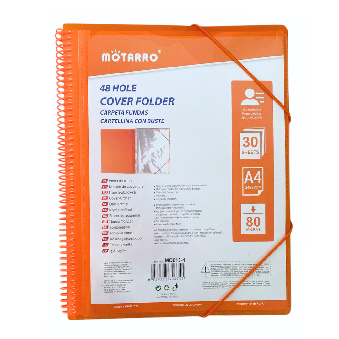 Carpeta Archivadora Anillada A4 Con 30 Fundas Transparentes