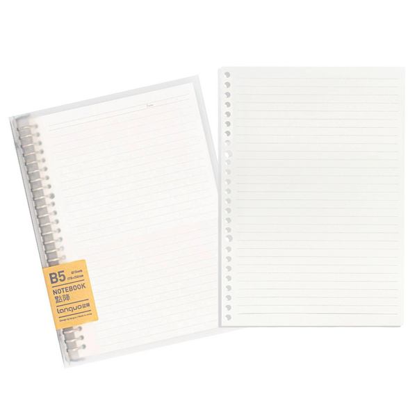 Libreta Languo Anillada B5 Sistema Refill + Pack Hojas Repuesto