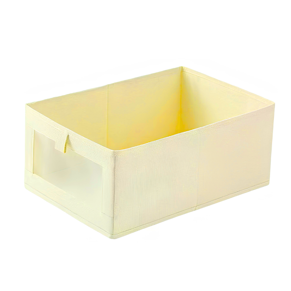 Caja De Almacenamiento De Tela Con Ventana 40x27x17cm