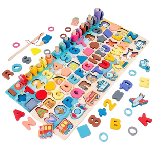 Juego De Madera Montessori Para Niños 8 En 1 Didáctico